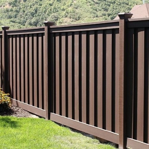 Composite timber privacy fencing